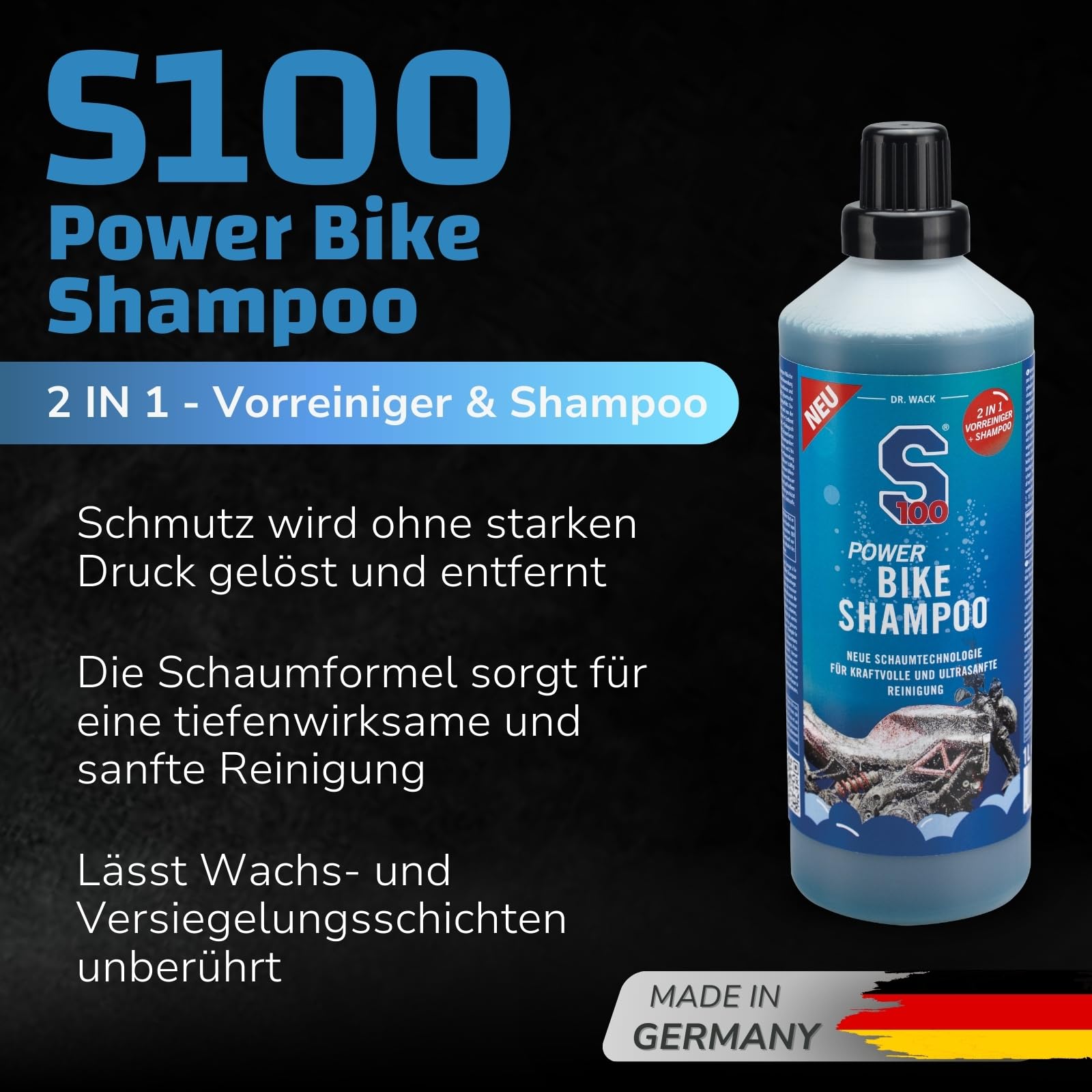 dr-wack-s100-power-bike-shampoo-1-liter-motorradshampoo image 2