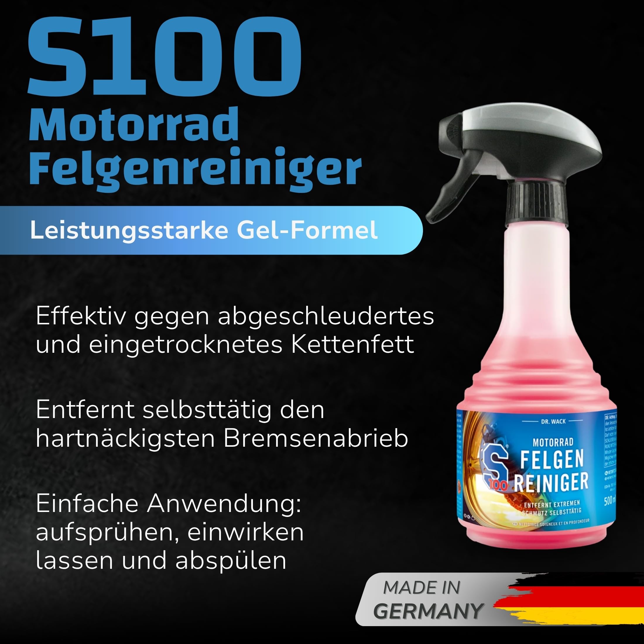 dr-wack-s100-motorrad-felgenreiniger-gel-spray-500-ml image 2