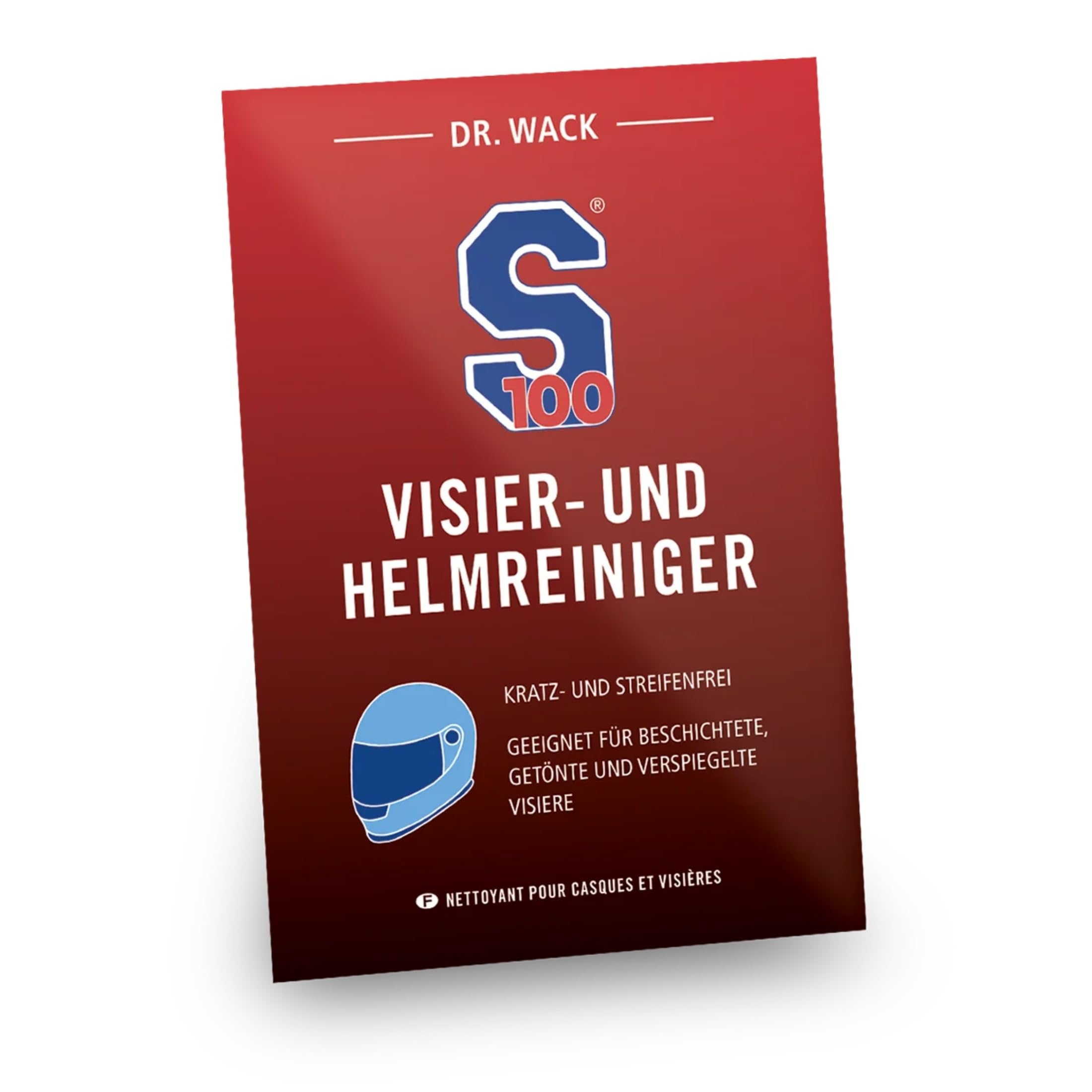 dr-wack-s100-visier-helmreiniger-tuch-nass-trockentuch-f-r-motorradhelm image 1