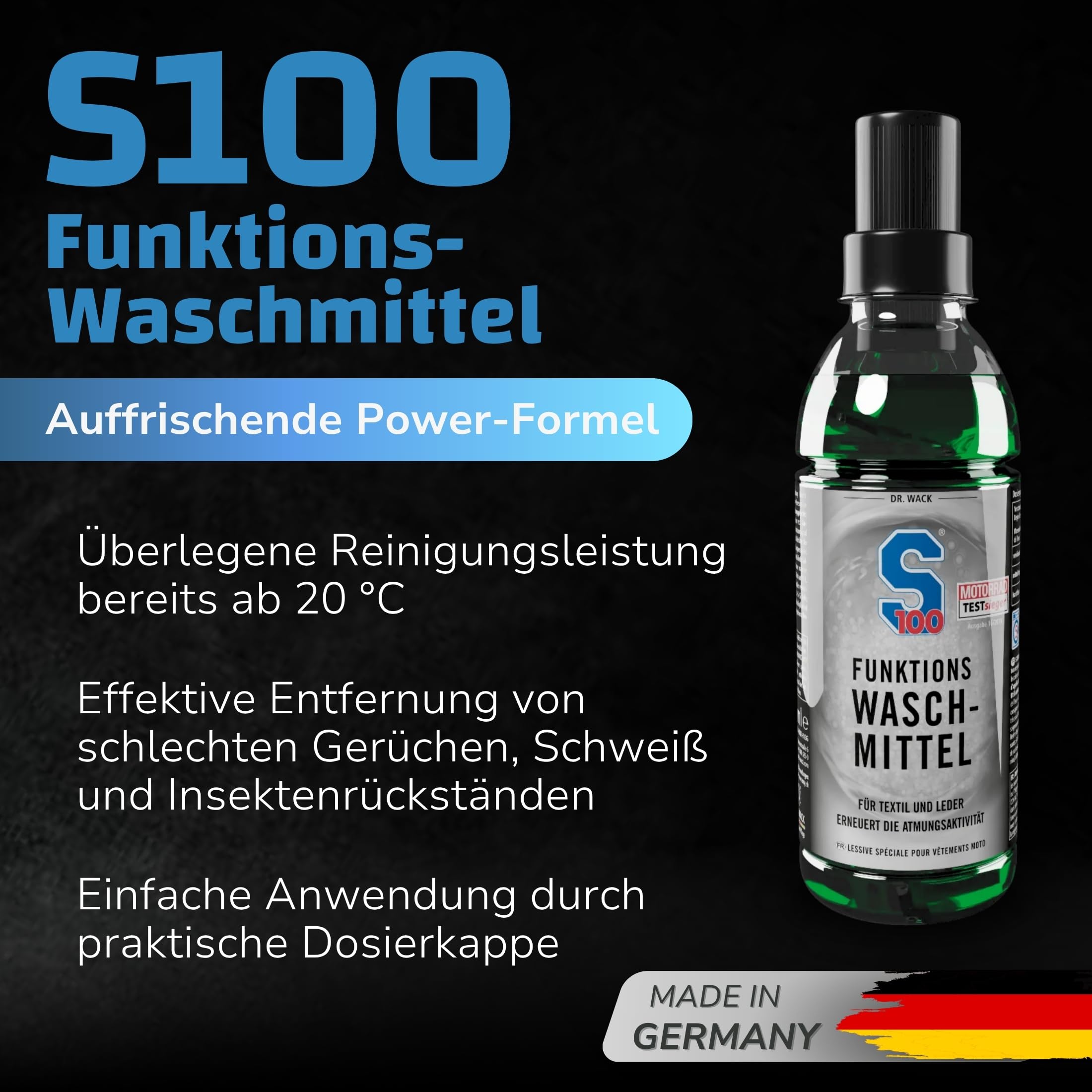 dr-wack-s100-funktions-waschmittel-300-ml-fl-ssigwaschmittel-f-r-motorradbekleid image 2