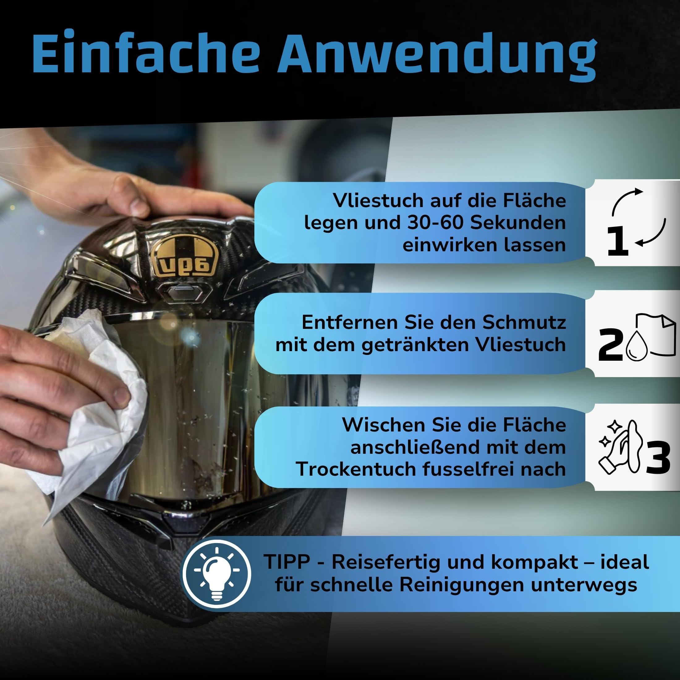 dr-wack-s100-visier-helmreiniger-tuch-nass-trockentuch-f-r-motorradhelm image 3