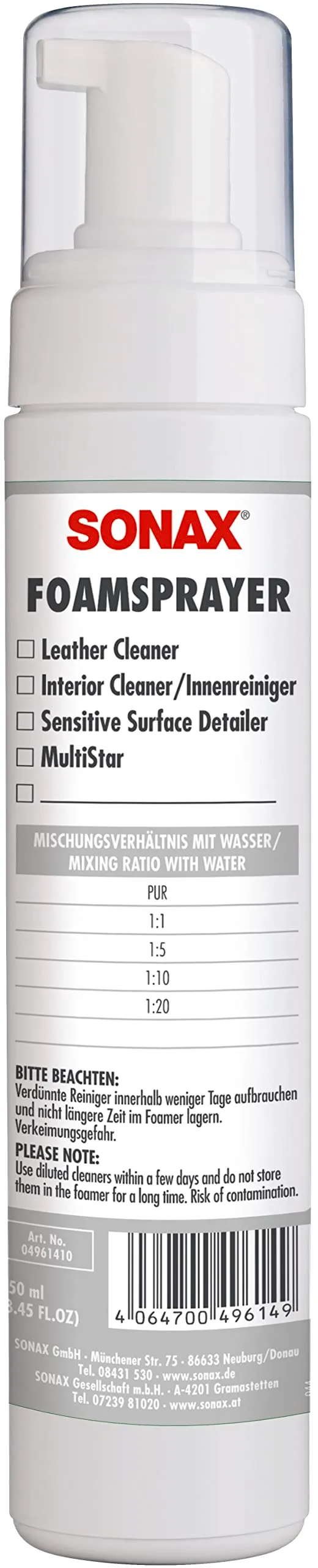 sonax-foamsprayer-250-ml-schaumspr-her-f-r-fahrzeuginnenraum image 1