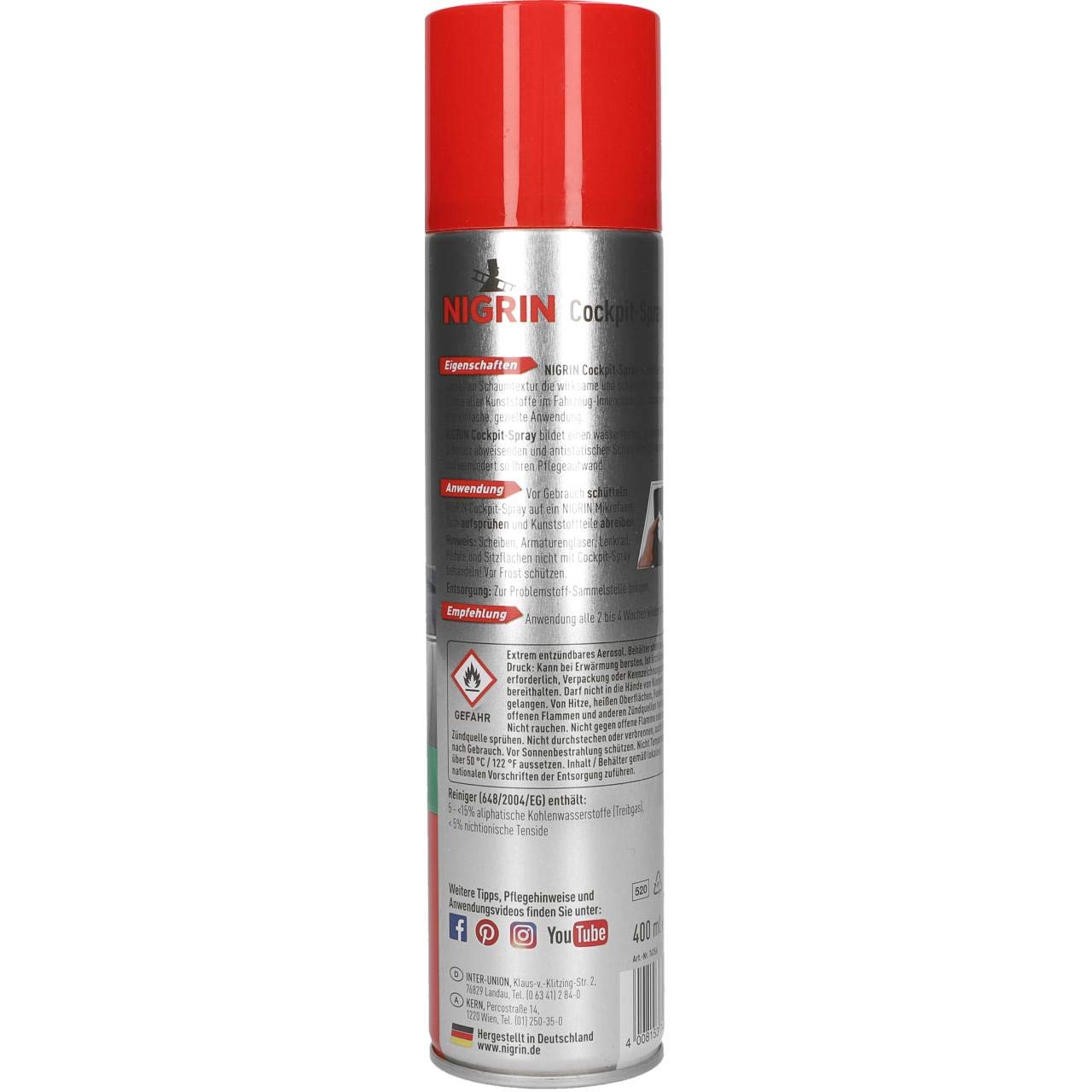 nigrin-cockpitspray-neutral-pflegeschaum-400-ml image 3
