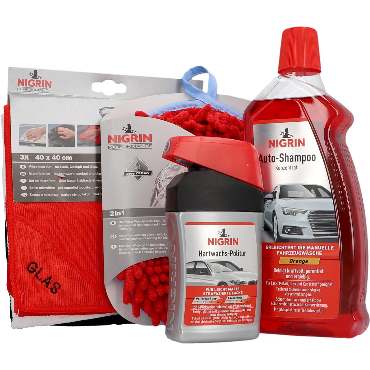 nigrin-lackpflege-set-4-teilig-auto-shampoo-1-l-waschhandschuh-hartwachs-politur image 4