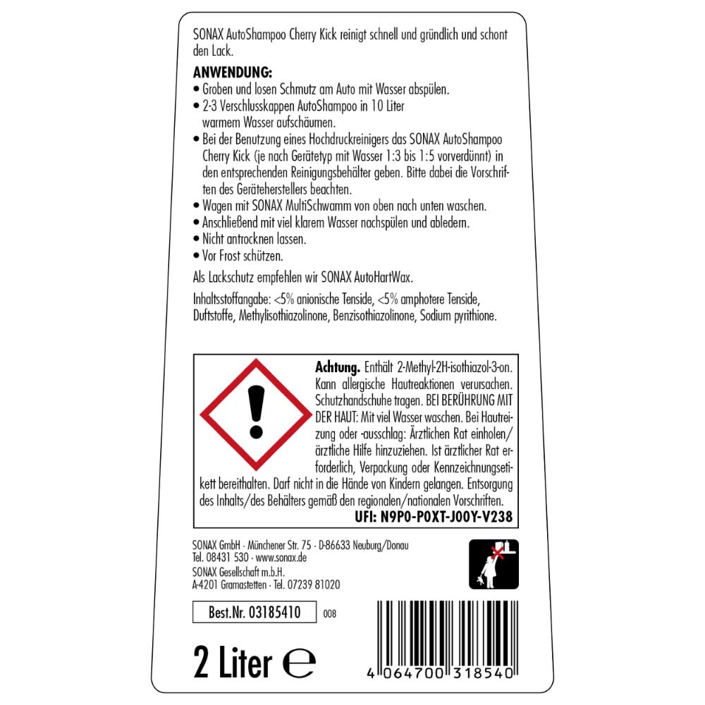 sonax-autoshampoo-konzentrat-cherry-kick-autoshampoo-2-liter image 2
