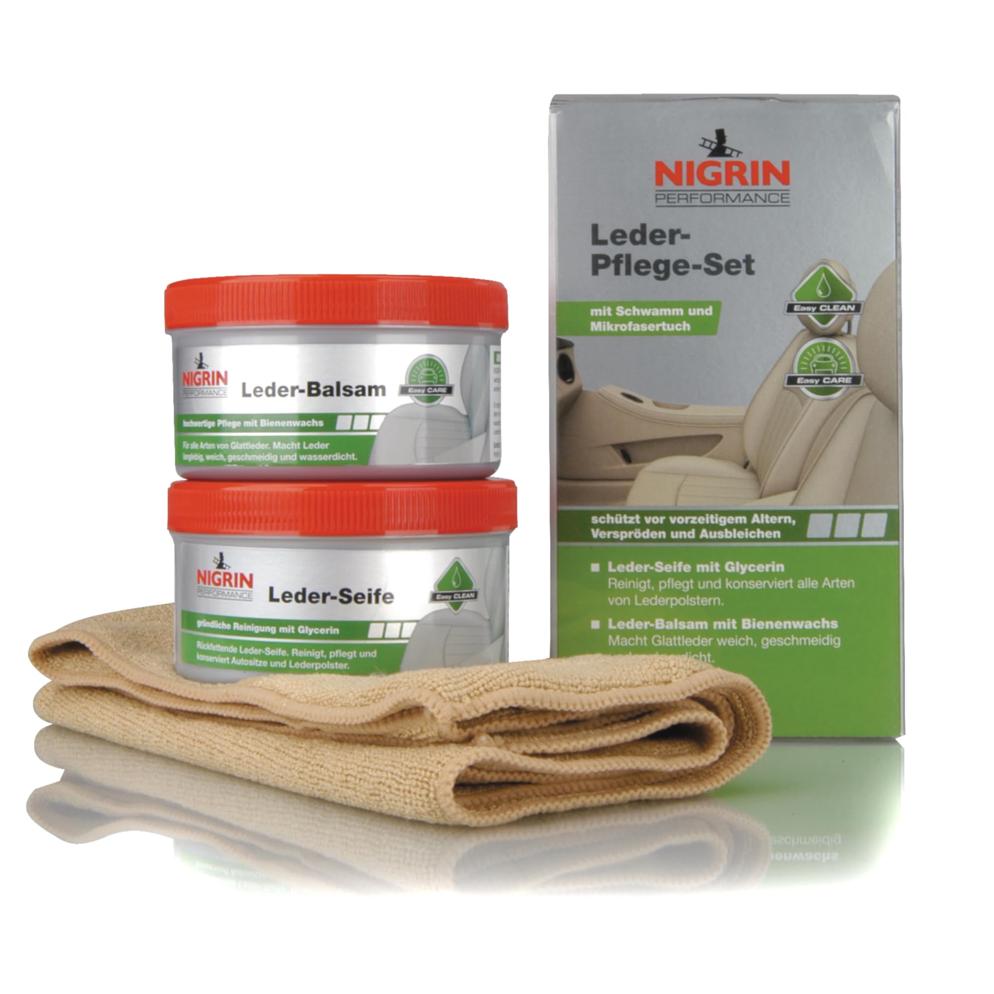 nigrin-performance-leder-pflege-set-mit-seife-und-balsam-2x250-ml image 2