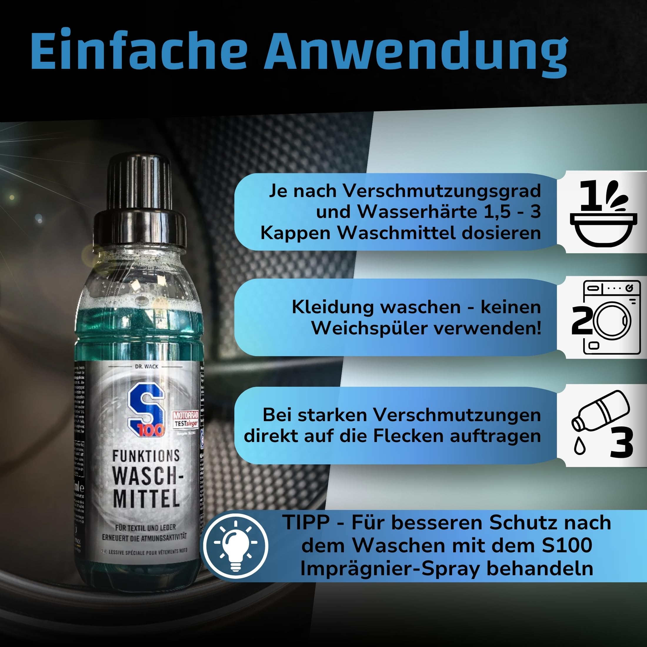 dr-wack-s100-funktions-waschmittel-300-ml-fl-ssigwaschmittel-f-r-motorradbekleid image 4