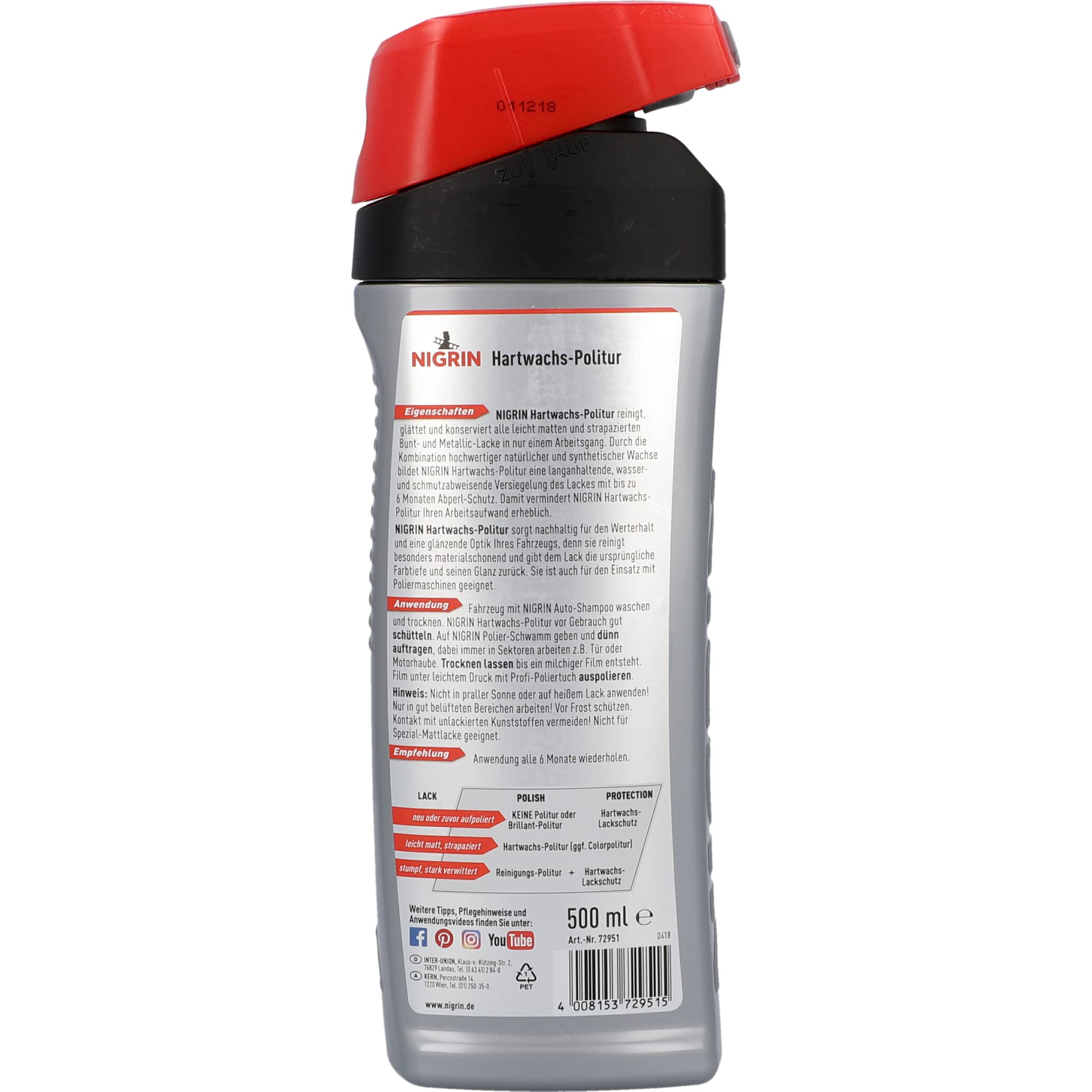 nigrin-hartwachs-politur-500-ml-lackpolitur-mit-versiegelung-f-r-matte-lacke image 5