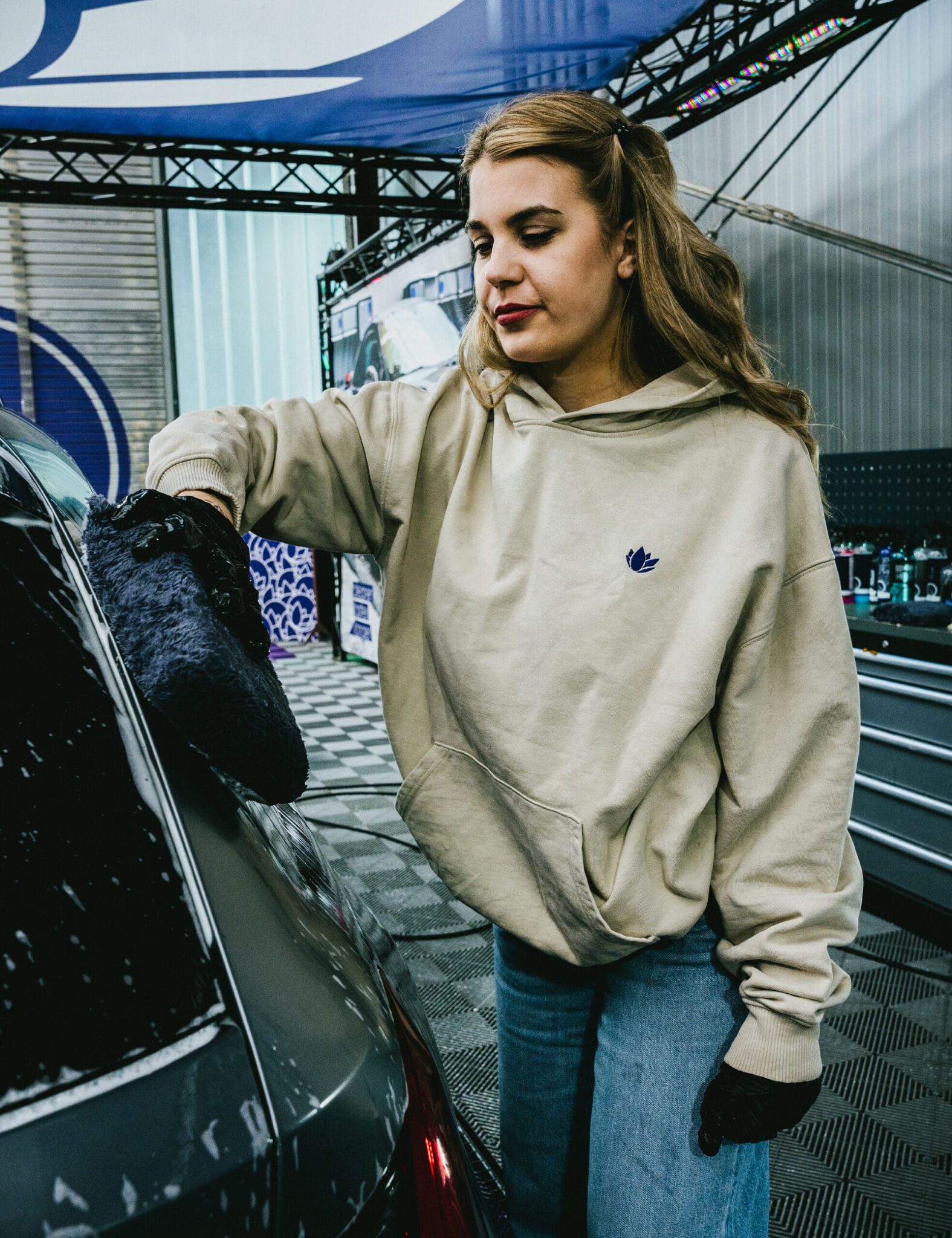 nanolex-hoodie-beige-just-clean-it-wcwc-kapuzenpullover image 3
