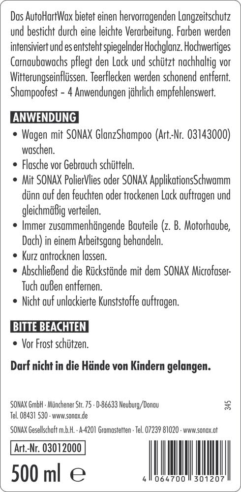 sonax-autohartwax-500-ml-fl-ssig-hartwachs-f-r-bunt-und-metallic-lacke image 2