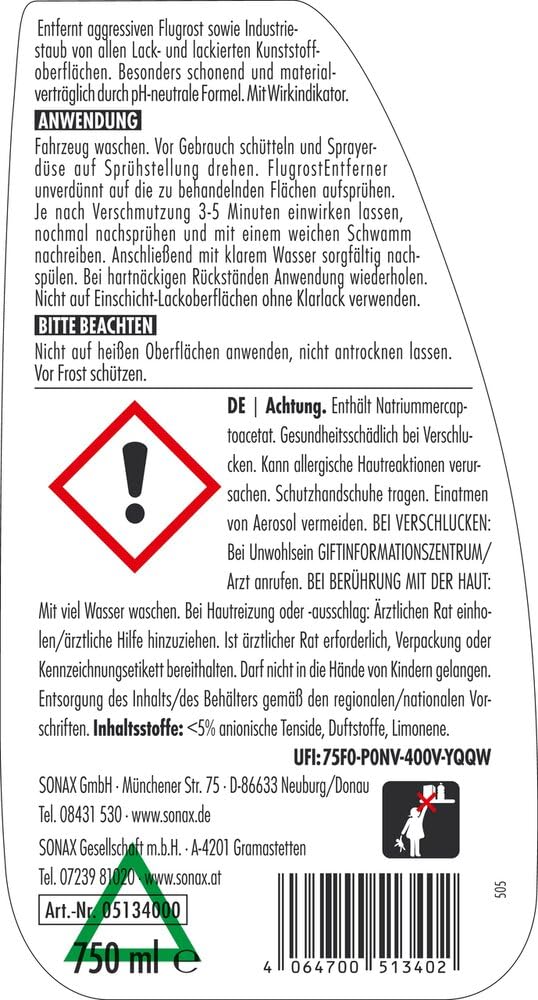 sonax-flugrostentferner-750-ml-ph-neutraler-reiniger-f-r-lack image 2