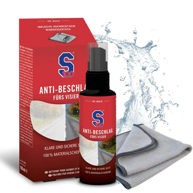 dr-wack-s100-anti-beschlag-spray-100-ml-inkl-mikrofasertuch-visier-brillen-schut image 1