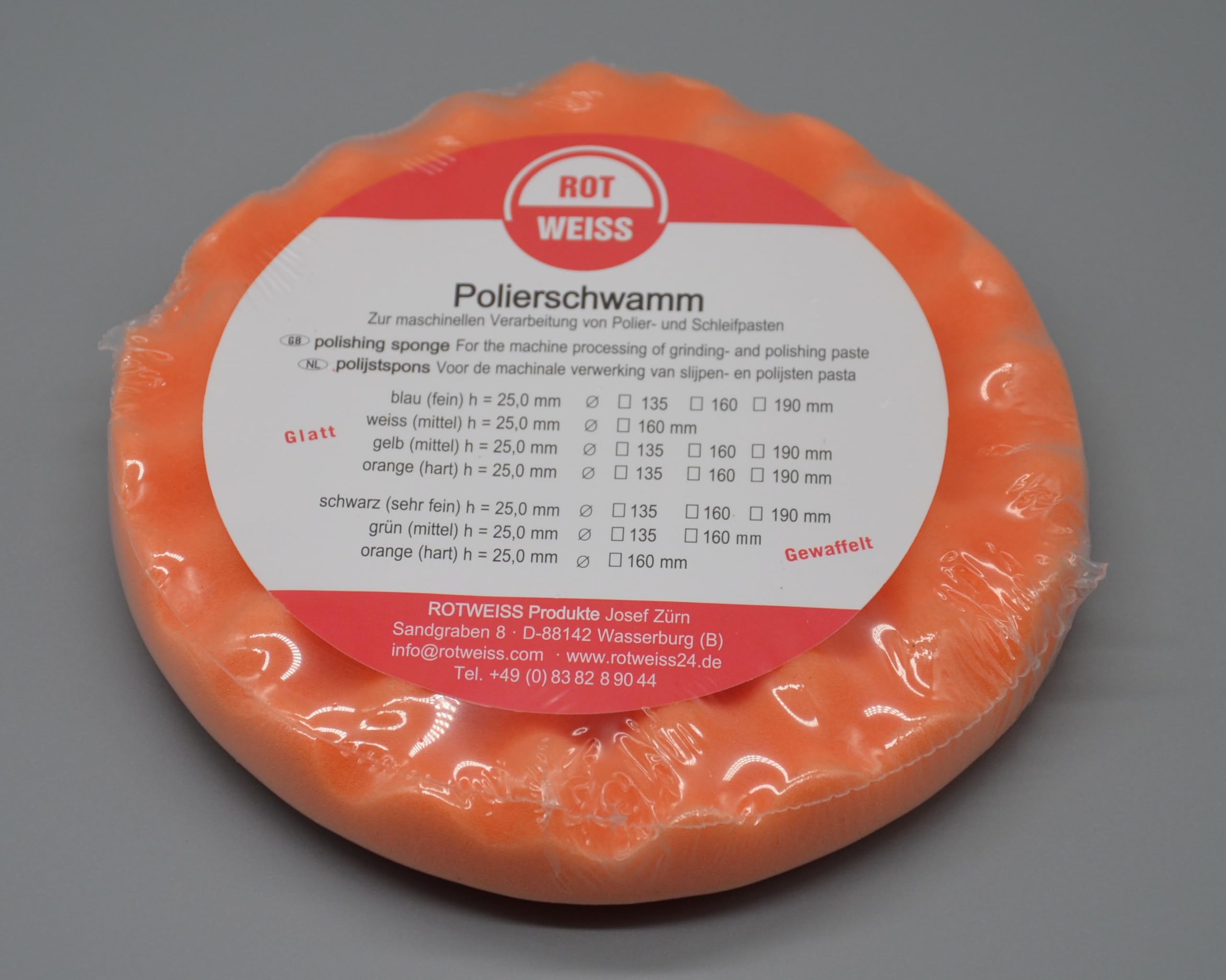 rotweiss-8450-polierschwamm-160-mm-orange-gewaffelt-hart image 6