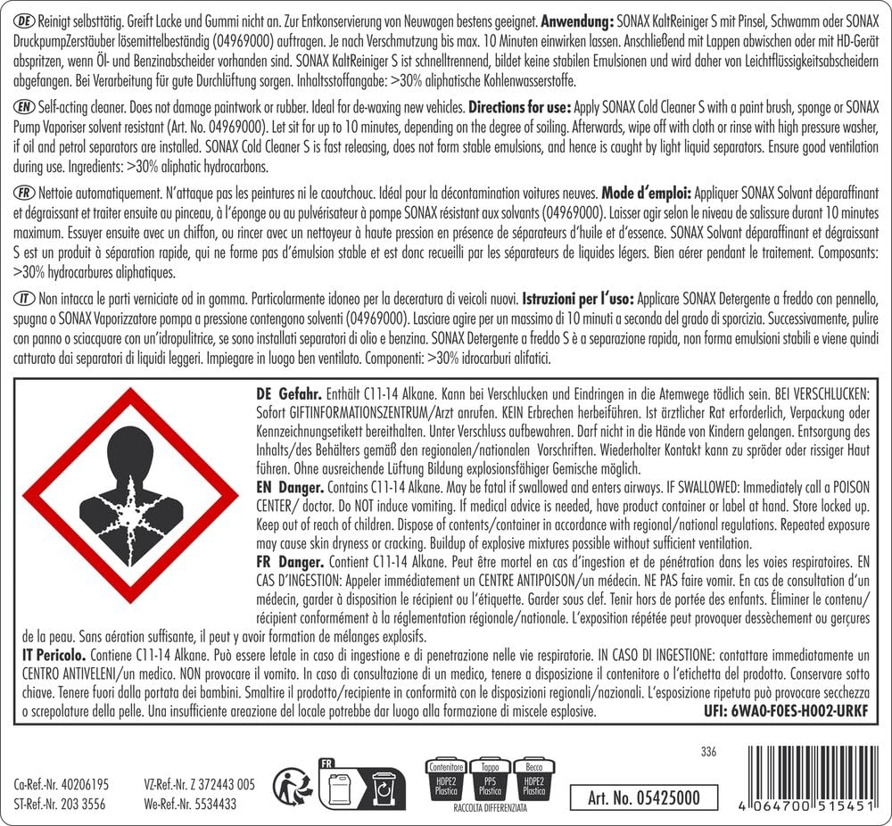 sonax-kaltreiniger-s-spezialreiniger-5-liter-f-r-motor-und-maschinenteile image 2