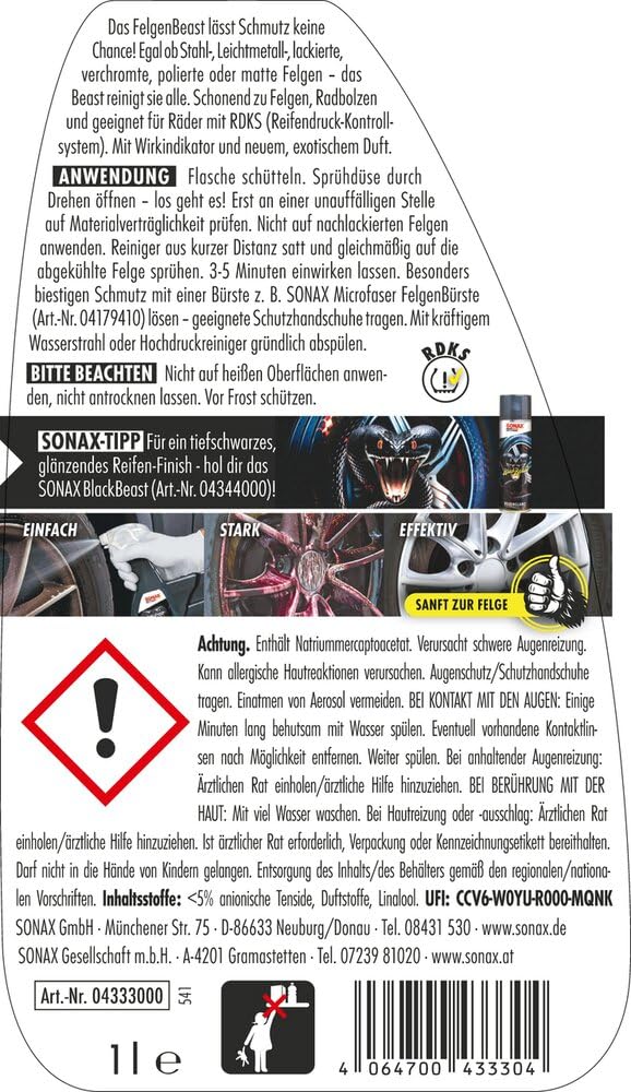 sonax-felgenbeast-felgenreiniger-f-r-stahl-und-leichtmetallfelgen-1-liter image 2