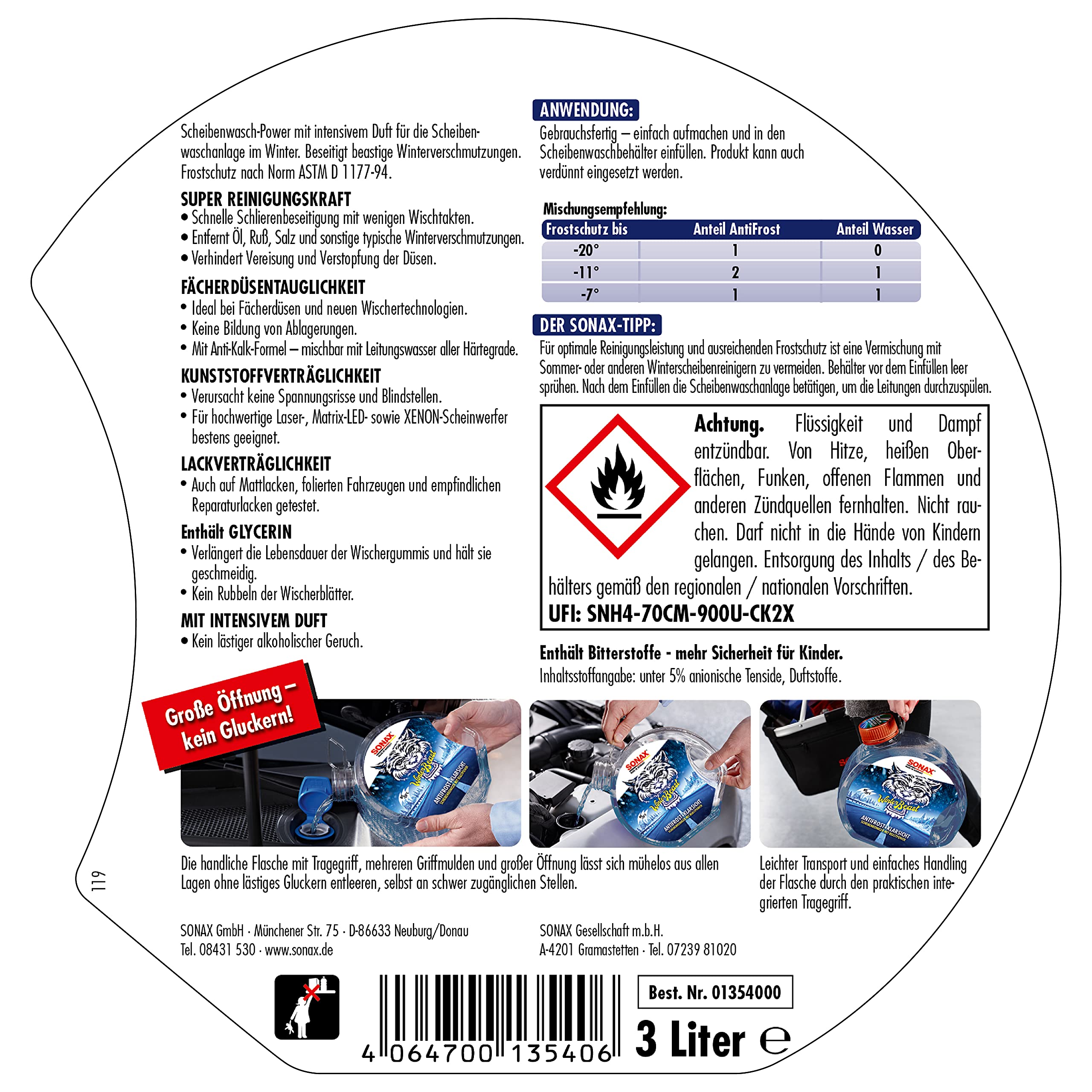 sonax-winterbeast-antifrost-klarsicht-20-c-3-liter-scheibenfrostschutz image 2