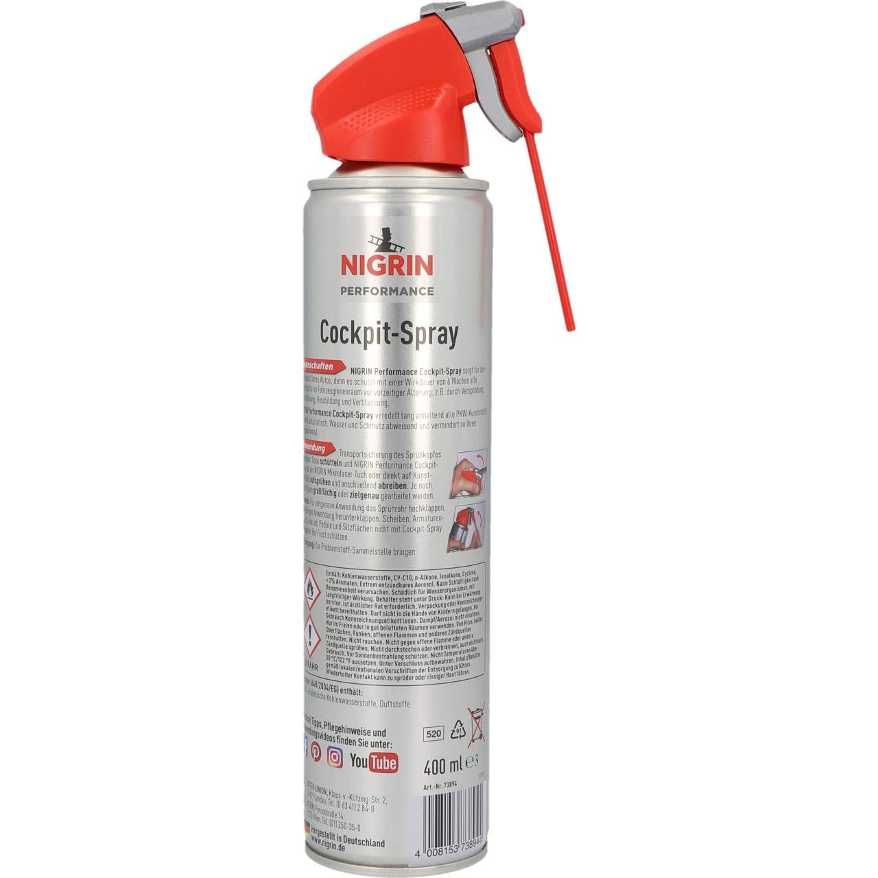 nigrin-73894-performance-cockpitspray-orange-400-ml-cockpitpflege image 2