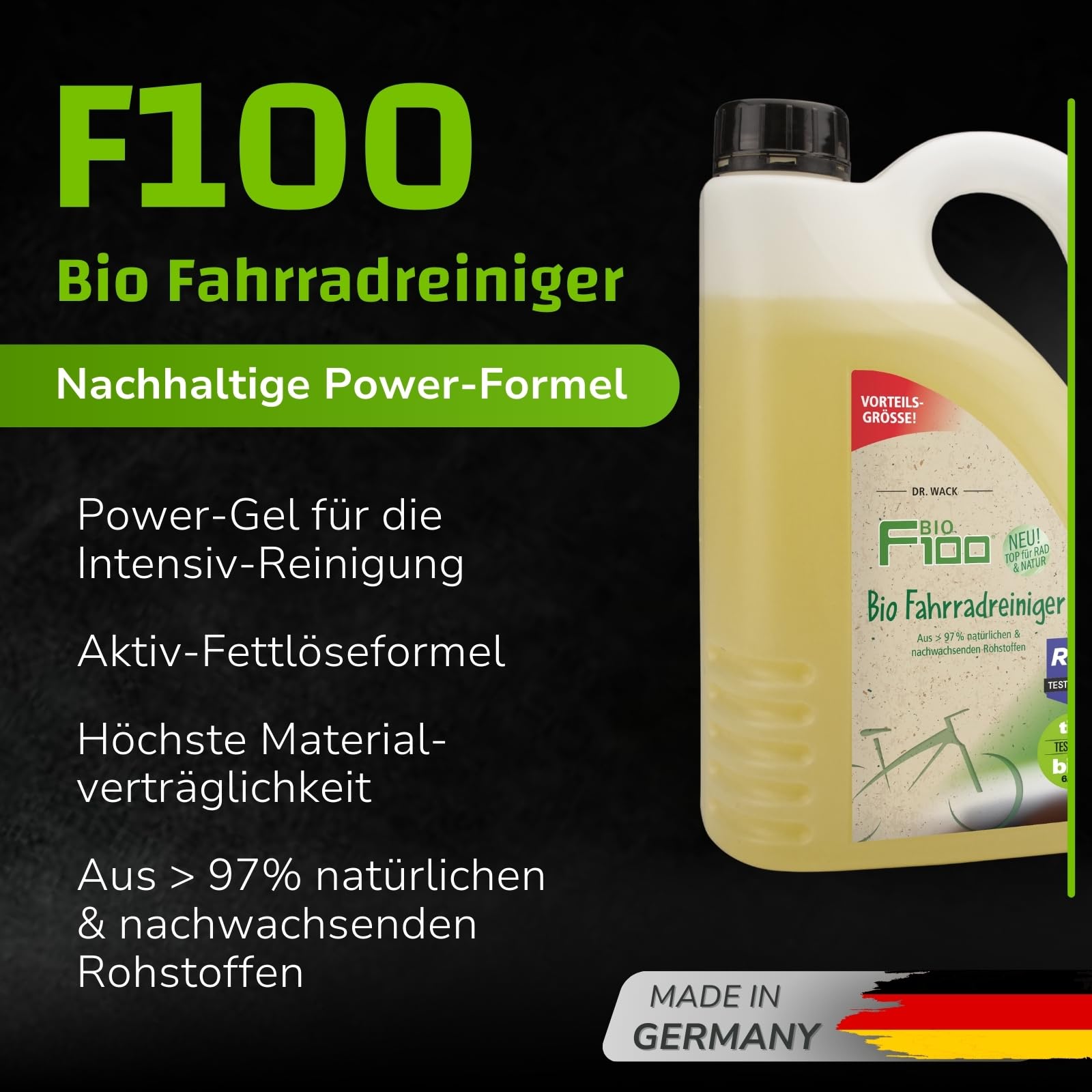 dr-wack-f100-bio-fahrradreiniger-2-liter-power-gel-reinigungsspray image 2