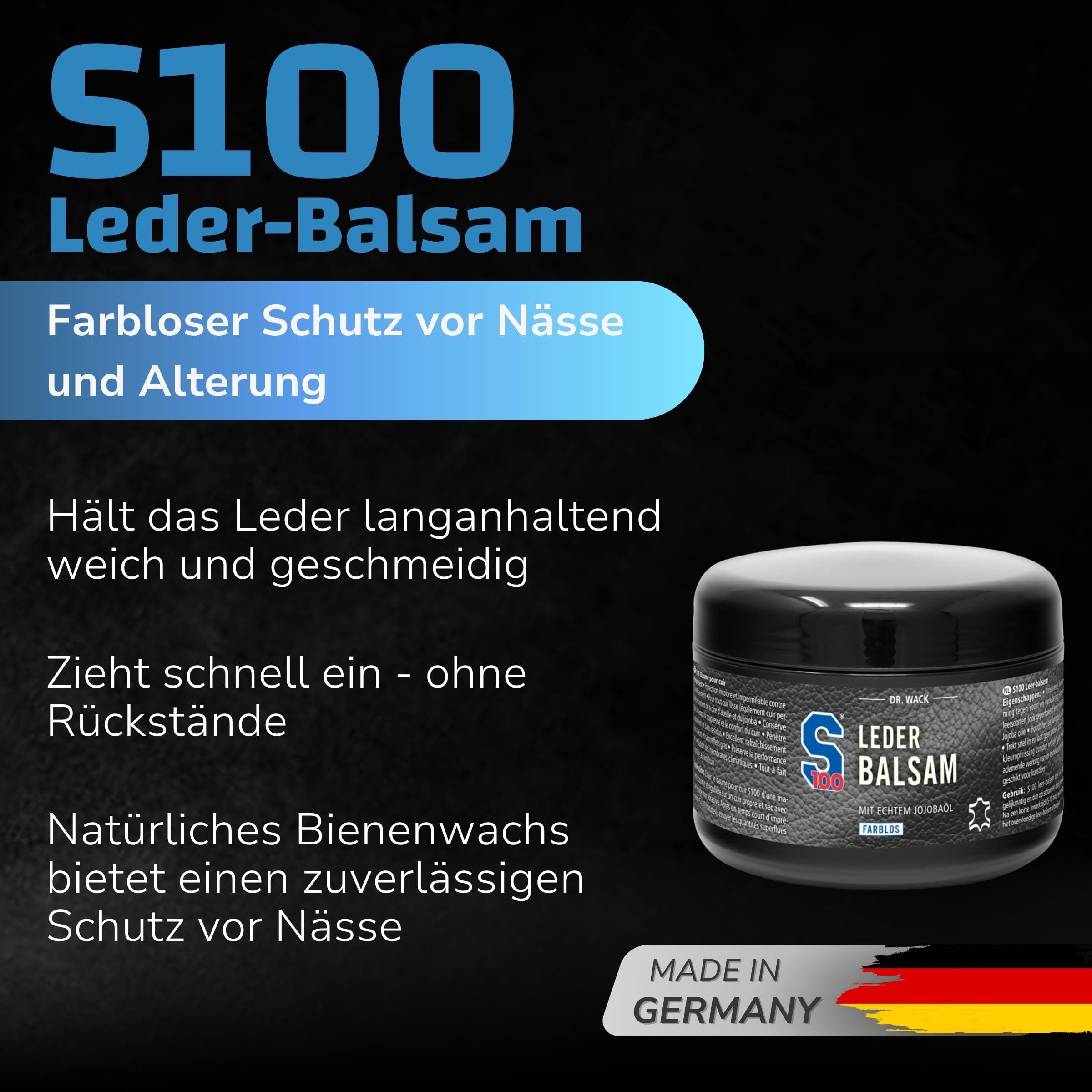 dr-wack-s100-leder-balsam-motorrad-lederpflege-250-ml image 2
