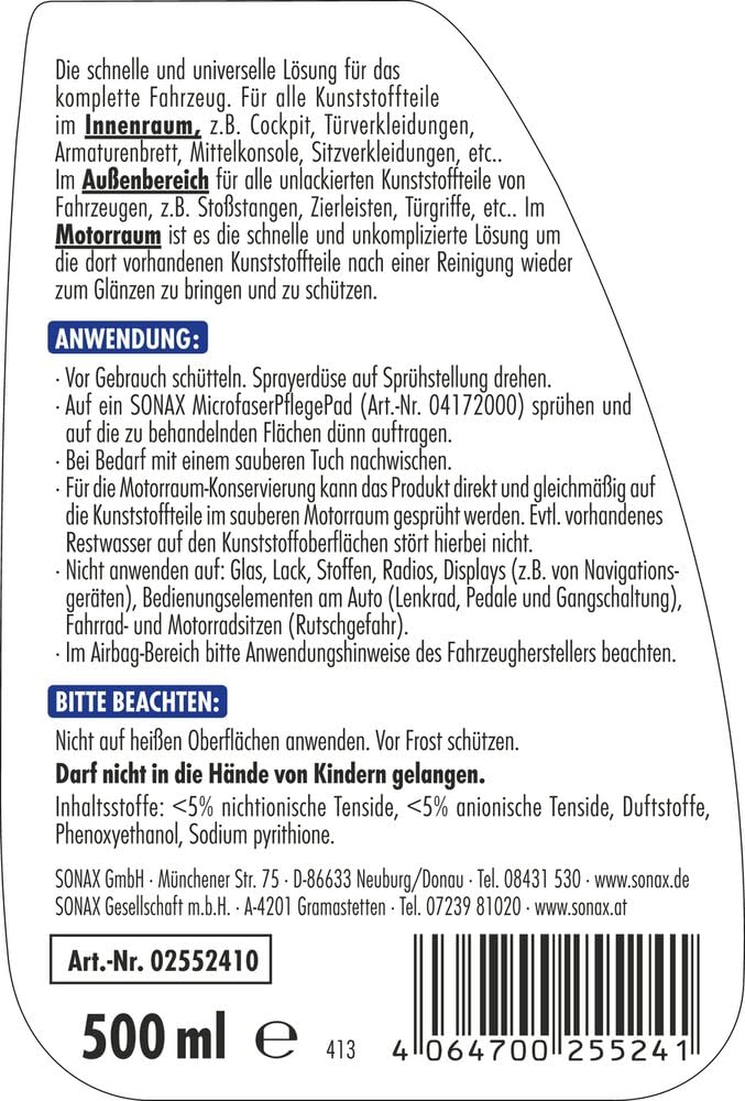 sonax-xtreme-kunststoffdetailer-innen-au-en-500-ml image 2