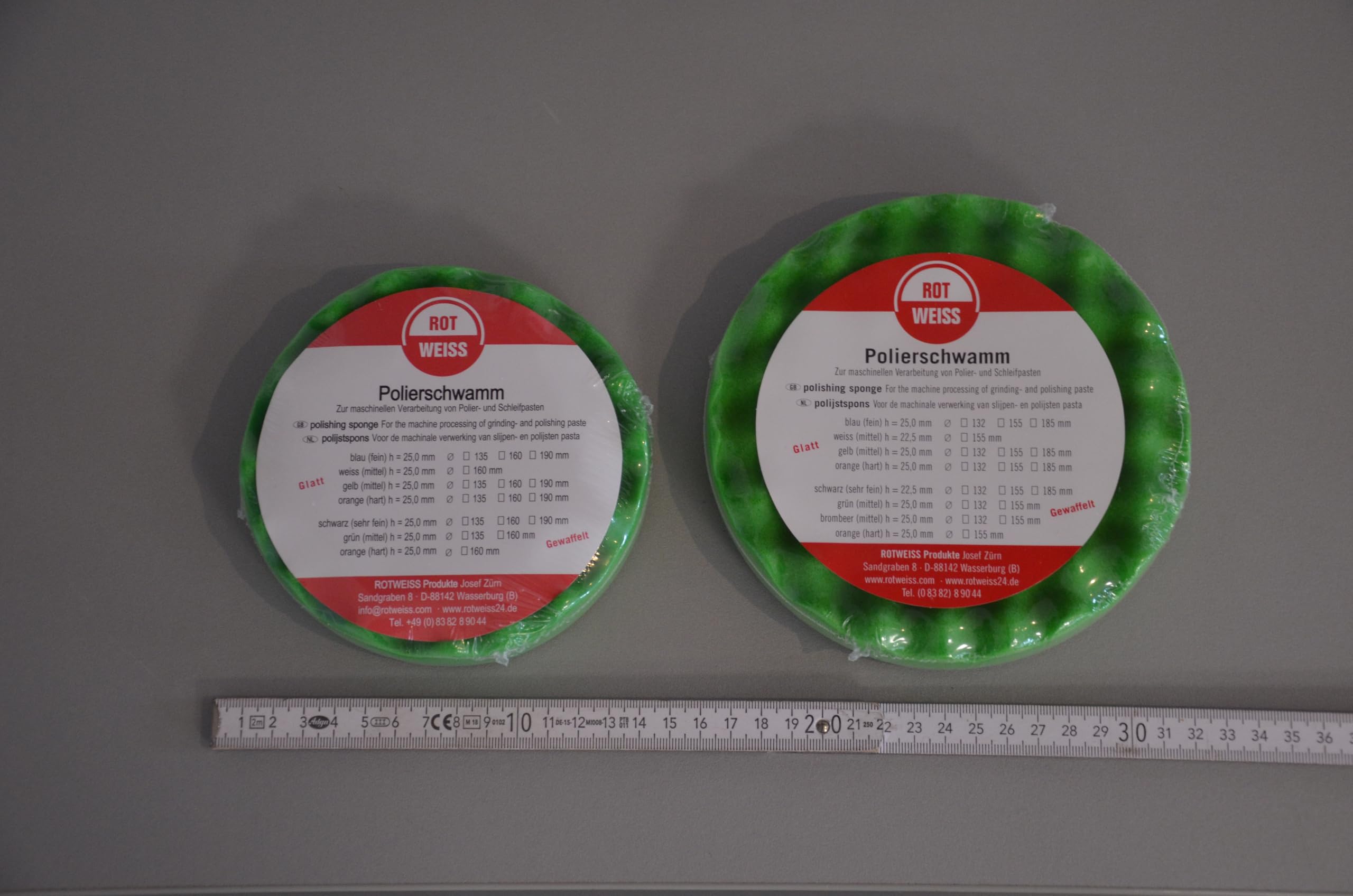 rotweiss-8855-polierschwamm-160-mm-gr-n-gewaffelt-mittel image 2