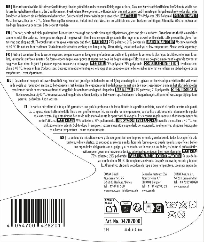 sonax-microfaser-waschhandschuh-waschhandschuh-1-st-ck-kratzerfrei image 2