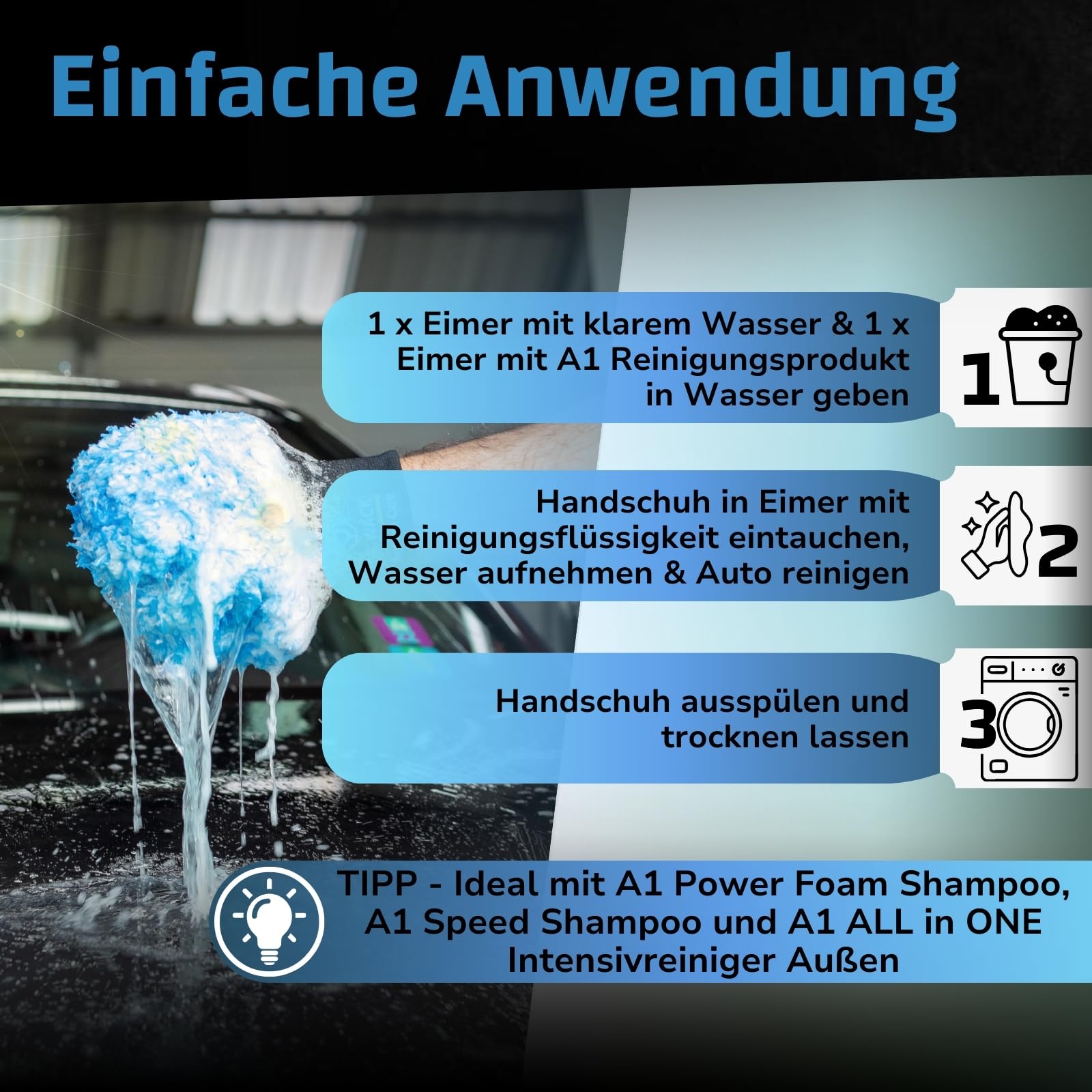 dr-wack-a1-waschhandschuh-auto-premium-mikrofaser-beidseitig-hochflor image 4