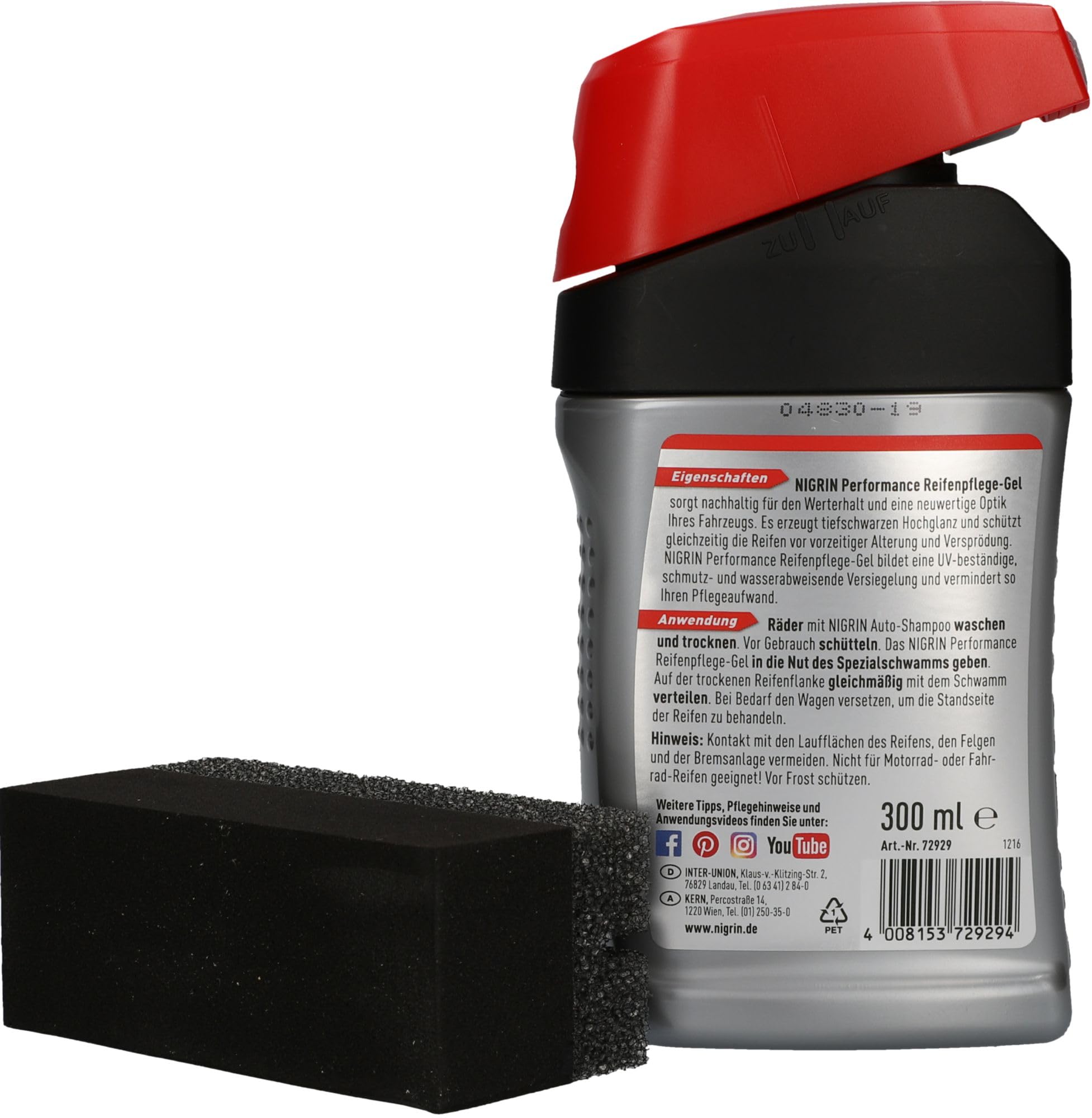 nigrin-performance-reifen-gel-mit-spezialschwamm-300-ml image 3
