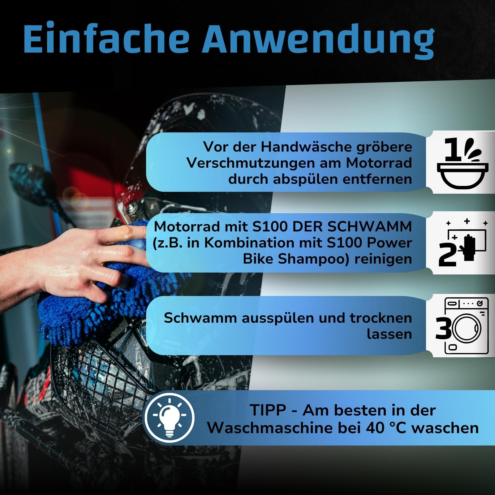 dr-wack-s100-schwamm-motorrad-mikrofaser-beidseitig-hochflor image 3