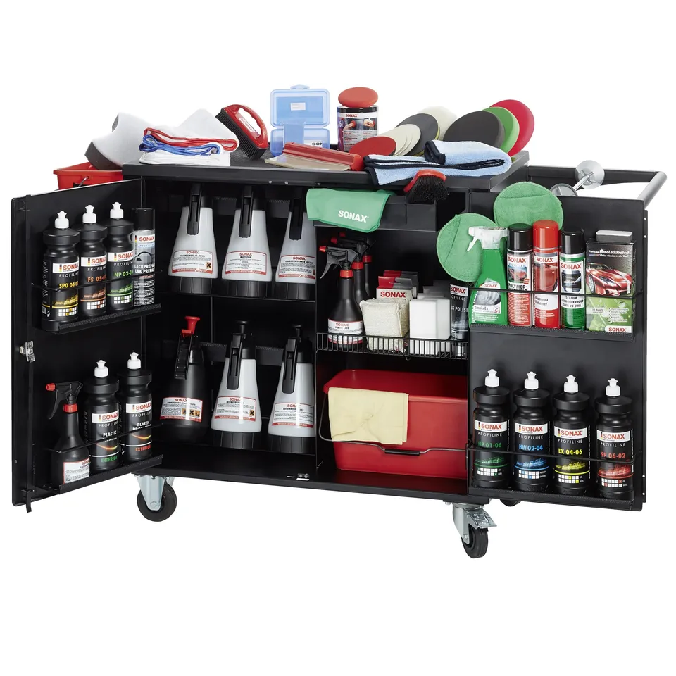 sonax-pfa-wagen-schwarz-leer-art-05005000-werkstattwagen-auf-rollen image 1