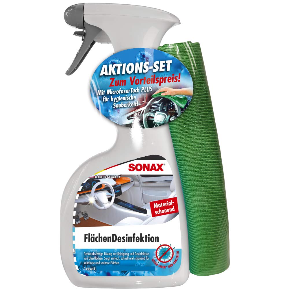 sonax-fl-chendesinfektion-500-ml-microfasertuch-gr-n image 1