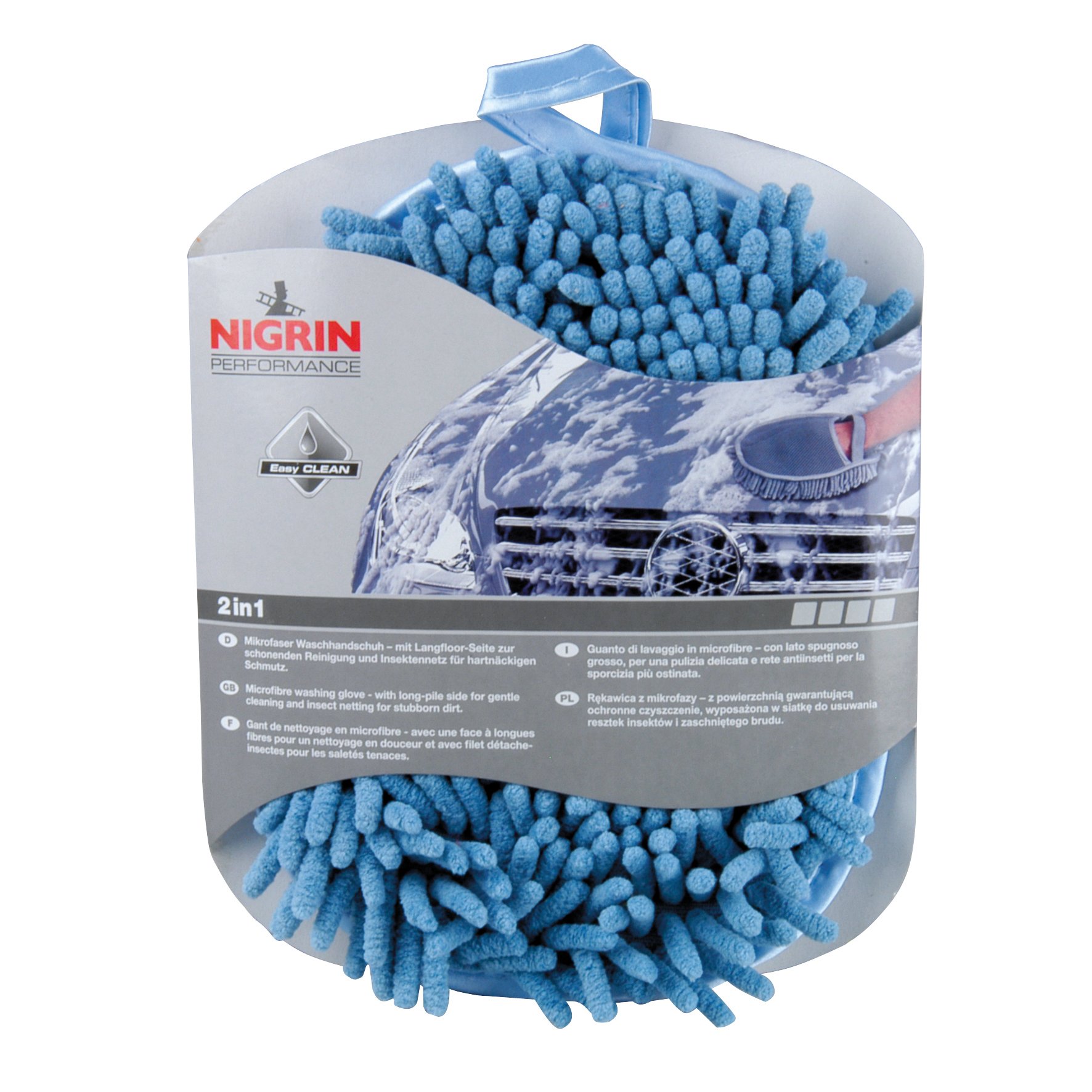 nigrin-waschhandschuh-mikrofaser-mit-insektennetz-17-x-22-cm image 1