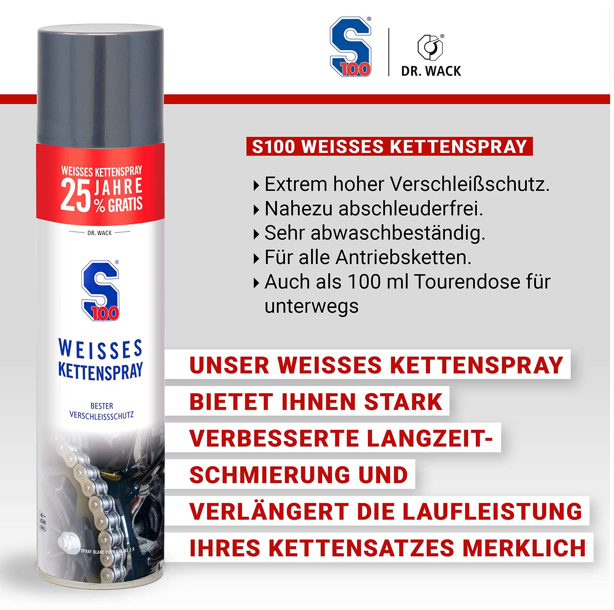 dr-wack-s100-wei-es-kettenspray-500-ml-25-gratis-premium-motorrad-ketten-l image 4