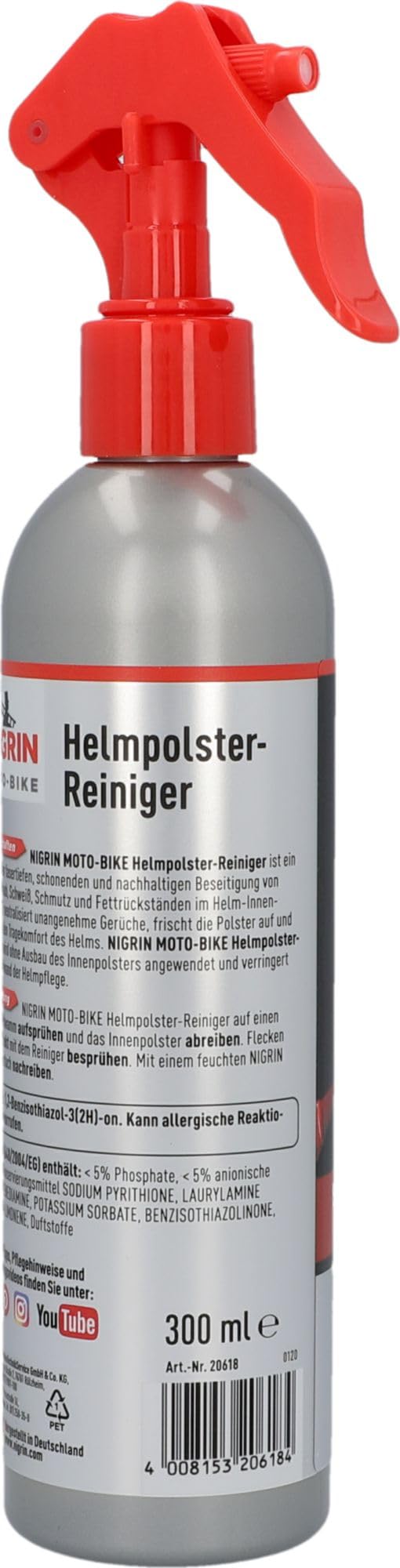 nigrin-moto-bike-helmpolster-reiniger-300-ml-ohne-ausbau image 8