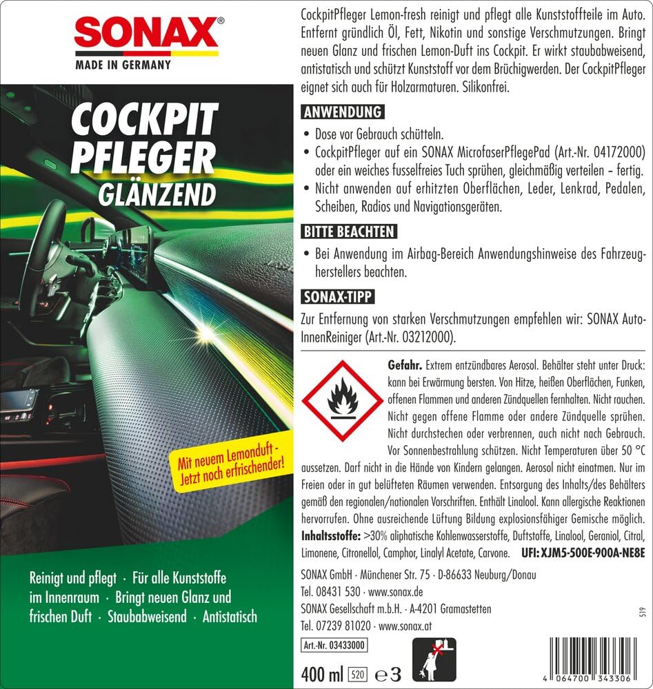 sonax-cockpitpfleger-lemon-fresh-innenraumreiniger-400-ml image 2